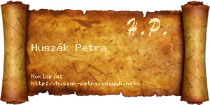 Huszák Petra névjegykártya
